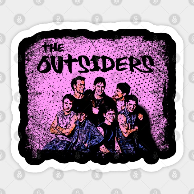 Greaser Brotherhood Celebrate the Bond and Unbreakable Loyalty of Outsiders' Group Sticker by Amir Dorsman Tribal